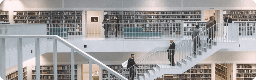 Treppenaufgang der Landesbibliothek Stuttgart